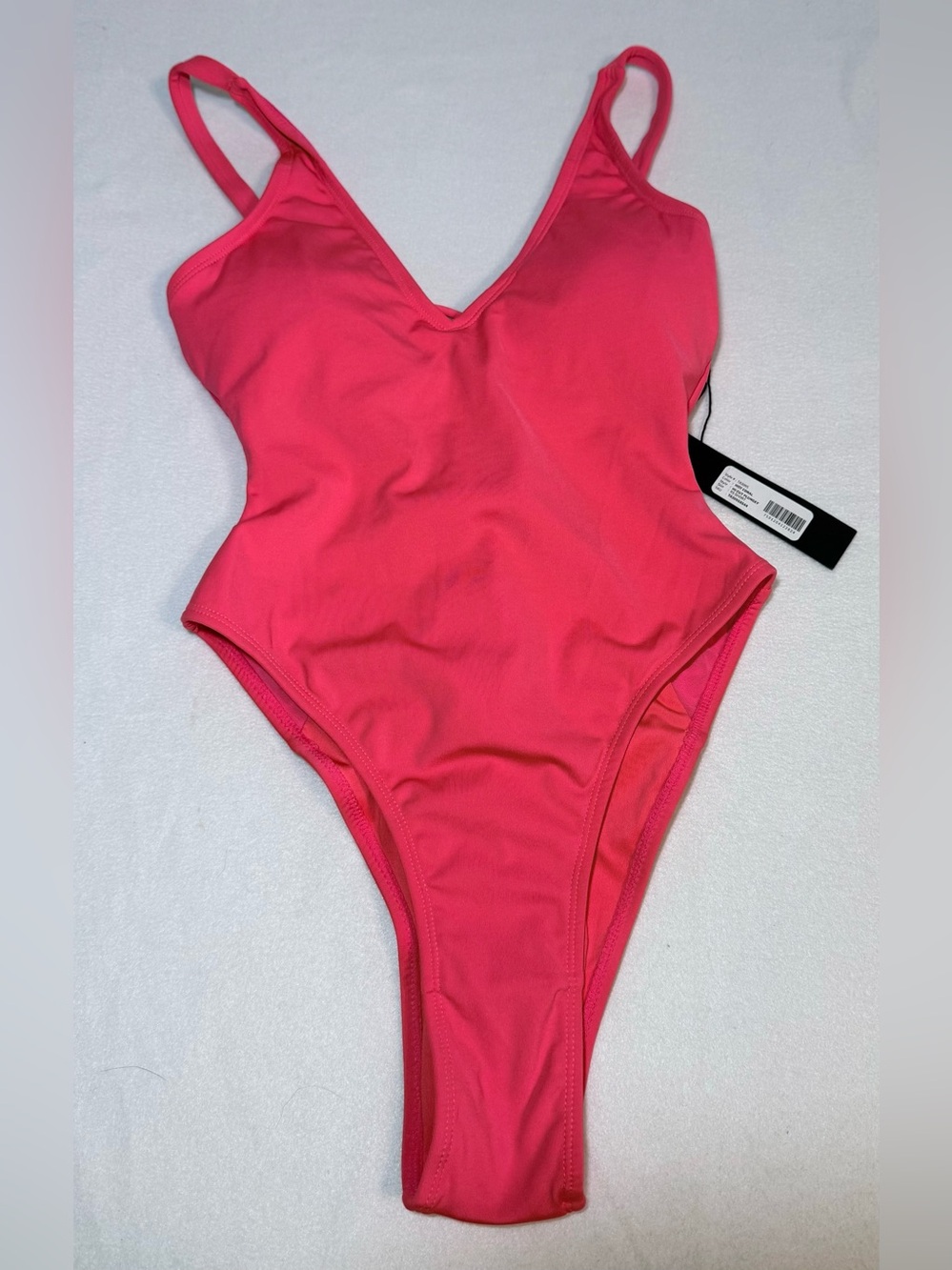 New Ta3 Sculpting Hi-Cut Plungey XS/Short Swimsuit. Hot Coral.